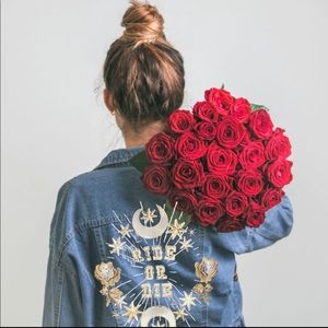 Unworn Ride or Die Denim Jacket!